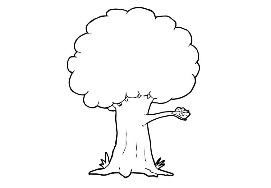 Dibujo para colorear Arbol
